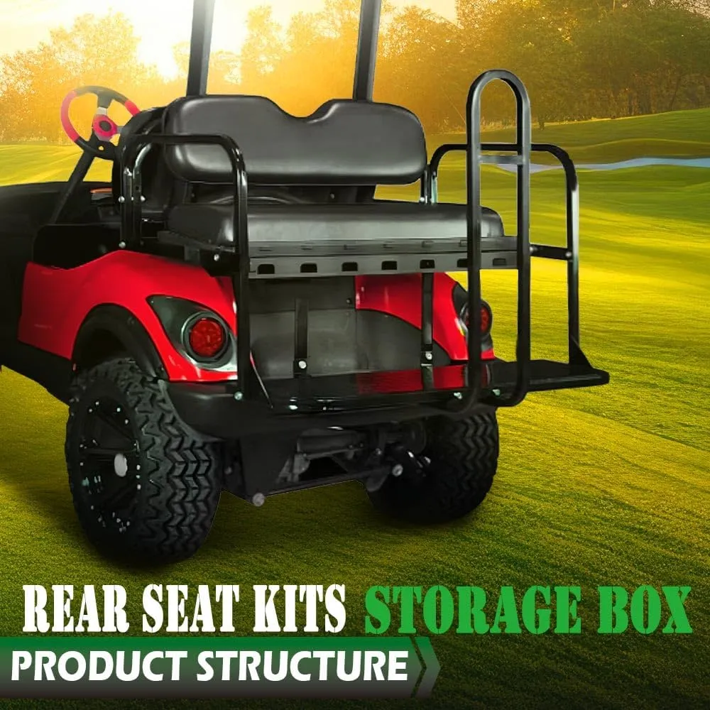 GRAND ORANGE Battery Hold Down Retainer Plate Kit Universal Golf Cart Rear Seat Safety Grab Bar