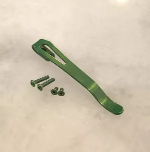Green Titanium Deep Pocket Clip & Screw Set for Zero Tolerance ZT0450CF Knife