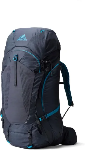 Gregory Kalmia 60L Women's Backpacking Pack, Ventilated Backpanel, Built-In Hydration Attachment for Bladder (Reservoir Not Included), Small/Medium, Solstice Blue