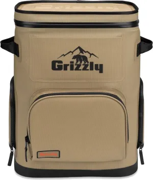 Grizzly Drifter 24 Backpack Cooler, Insulated Backpack for Beach Boat Camping Fishing Hunting, 24- Quart Capacity