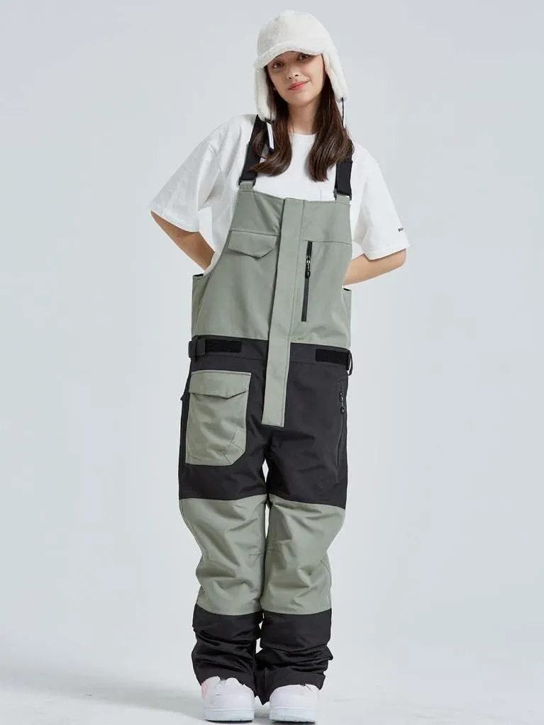 GS SNOWING Womens Snow Bibs Ski Pants Waterproof Windproof Insulated Ripstop Snowboarding Overalls for Winter Sport
