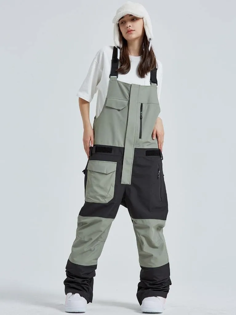 GS SNOWING Womens Snow Bibs Ski Pants Waterproof Windproof Insulated Ripstop Snowboarding Overalls for Winter Sport