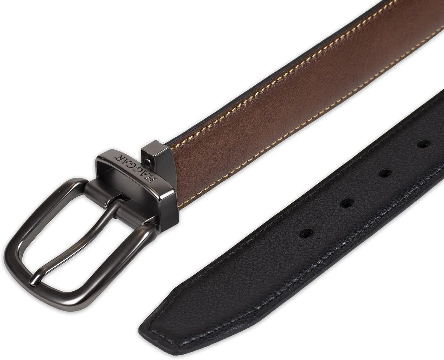 Haggar Men's Reversible Belt-Dress and Casual