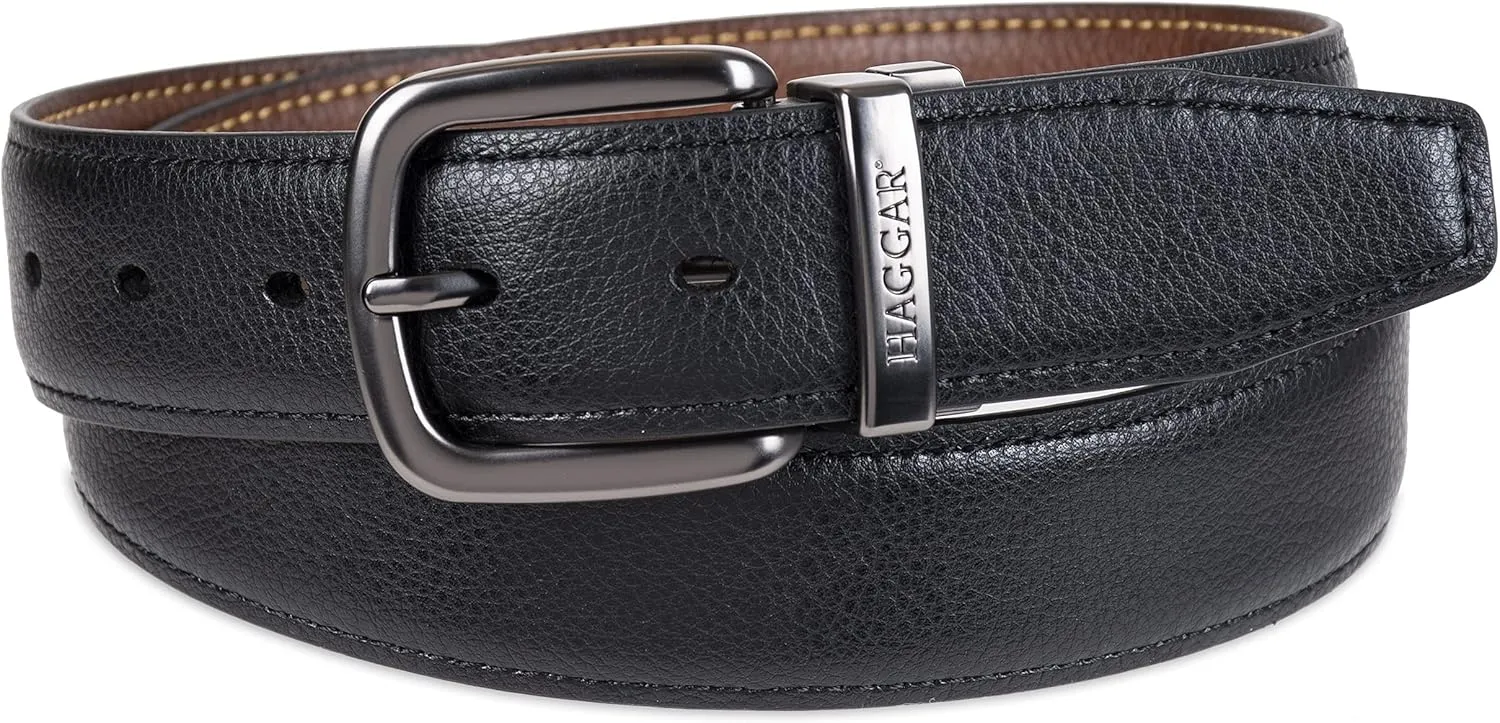 Haggar Men's Reversible Belt-Dress and Casual