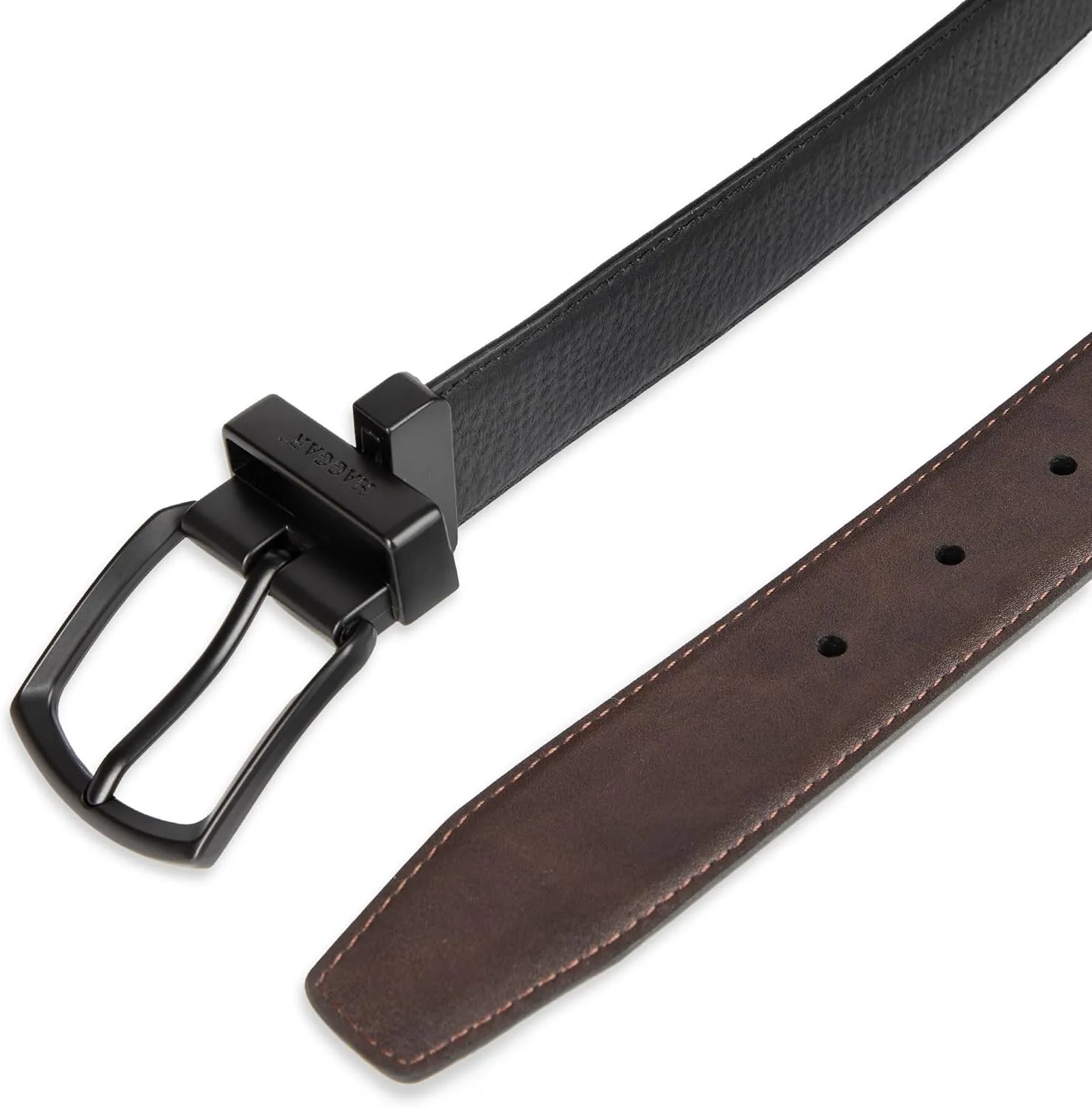 Haggar Men's Reversible Belt-Dress and Casual