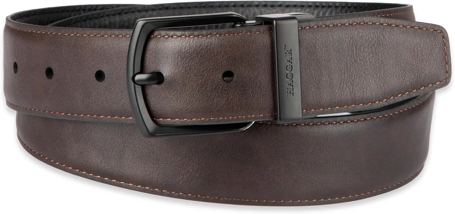 Haggar Men's Reversible Belt-Dress and Casual