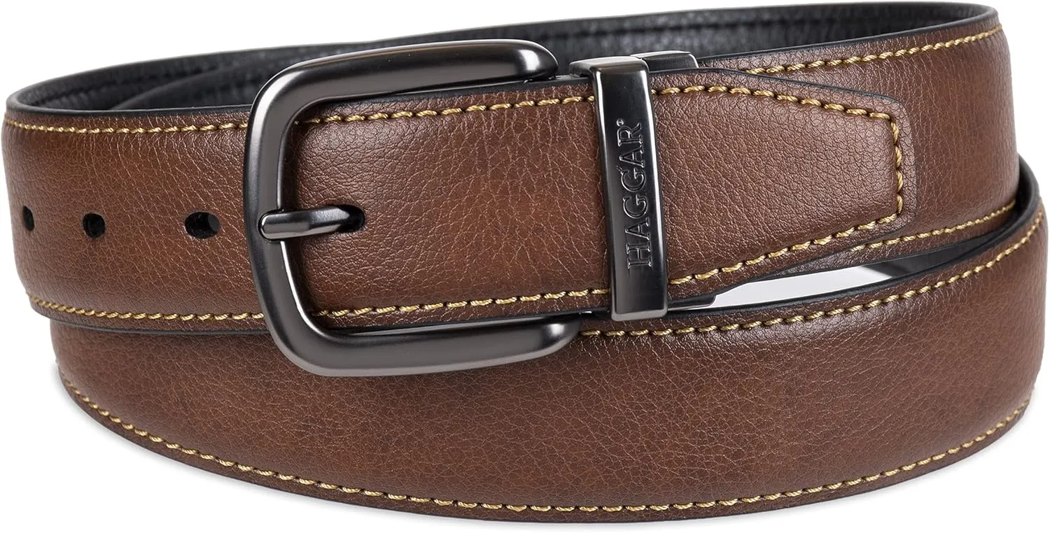 Haggar Men's Reversible Belt-Dress and Casual