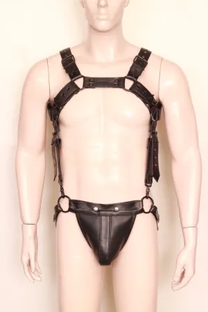 Handmade BDSM Harness for Mens With Jockstrap Set