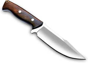 Handmade D2 steel hunting knife. 8.5 inches Fixed blade with leather sheath For outdoor survival camping,skinning, knife and everyday carry tools.