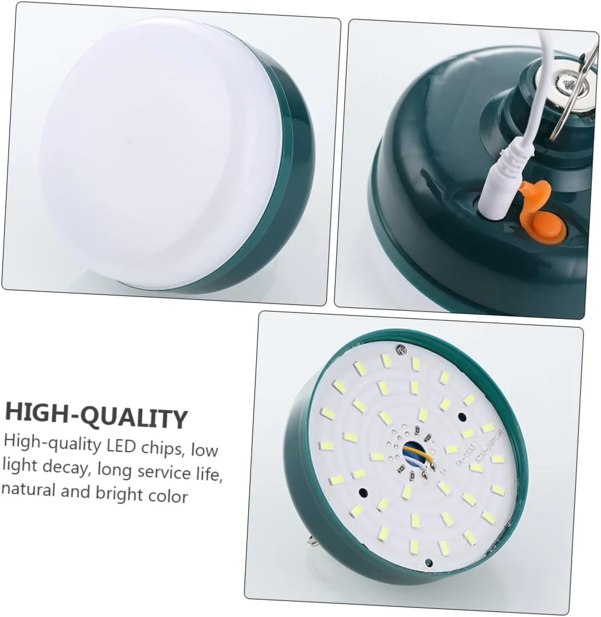 Happyyami 3pcs 50w Camping Lamp Rechargeable Solar-Powered Magnetic Emergency Night Light Outdoor Rainproof Stalls