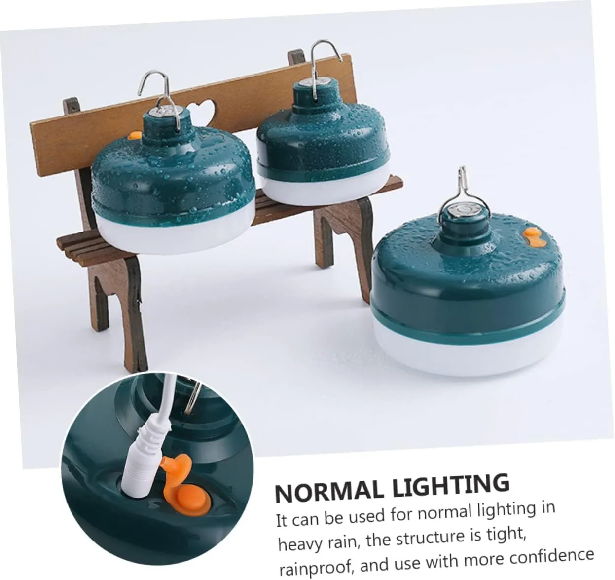 Happyyami 3pcs 50w Camping Lamp Rechargeable Solar-Powered Magnetic Emergency Night Light Outdoor Rainproof Stalls