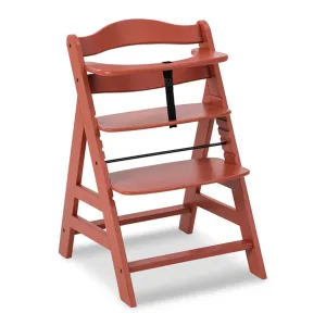 hauck Alpha  High Chair for Children from 6 Months up to 90 kg, Includes Protective Bar, 5-Point Harness and Crotch Strap, Growing with Your Child Made of FSC® Certified Beech Wood (Cork)