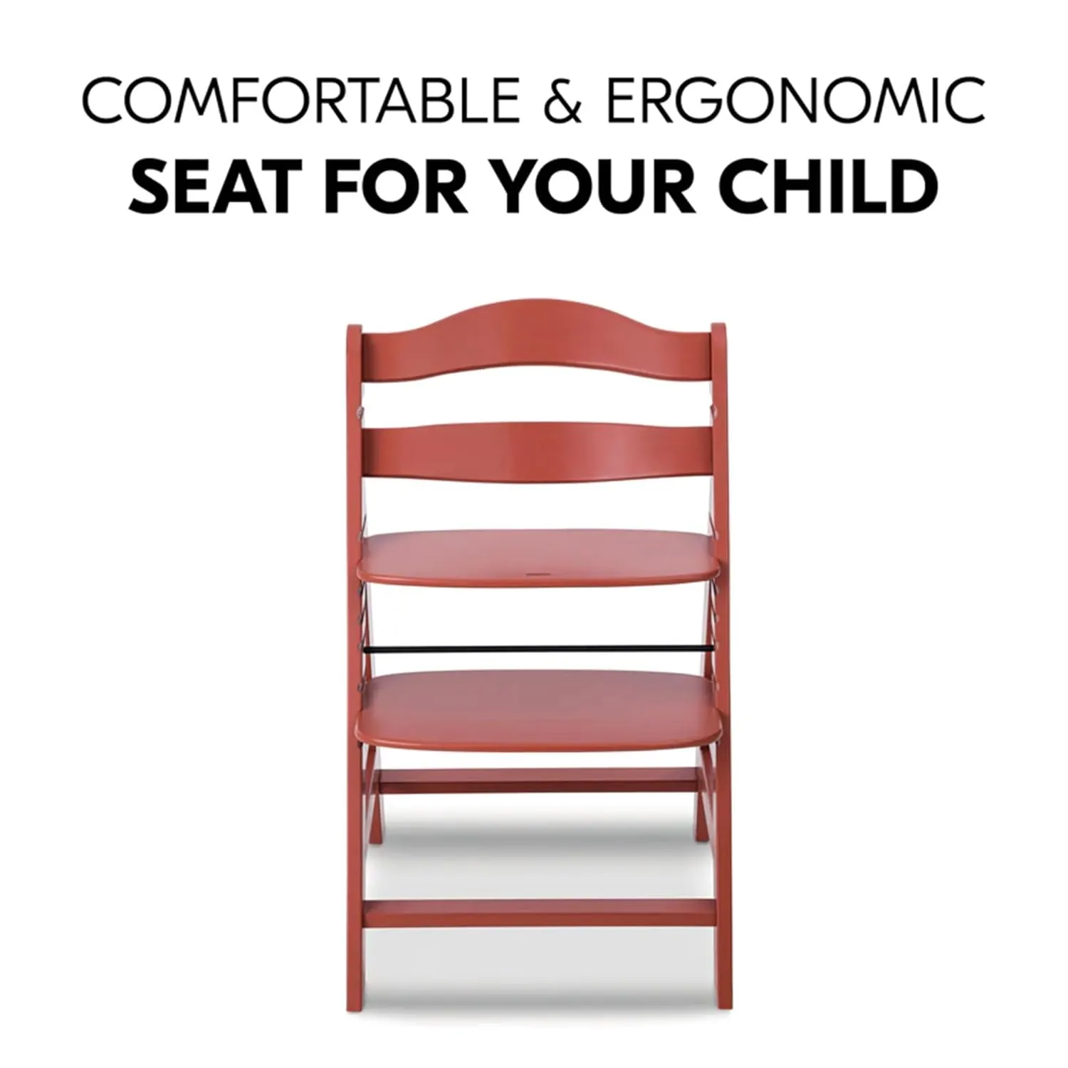 hauck Alpha  High Chair for Children from 6 Months up to 90 kg, Includes Protective Bar, 5-Point Harness and Crotch Strap, Growing with Your Child Made of FSC® Certified Beech Wood (Cork)