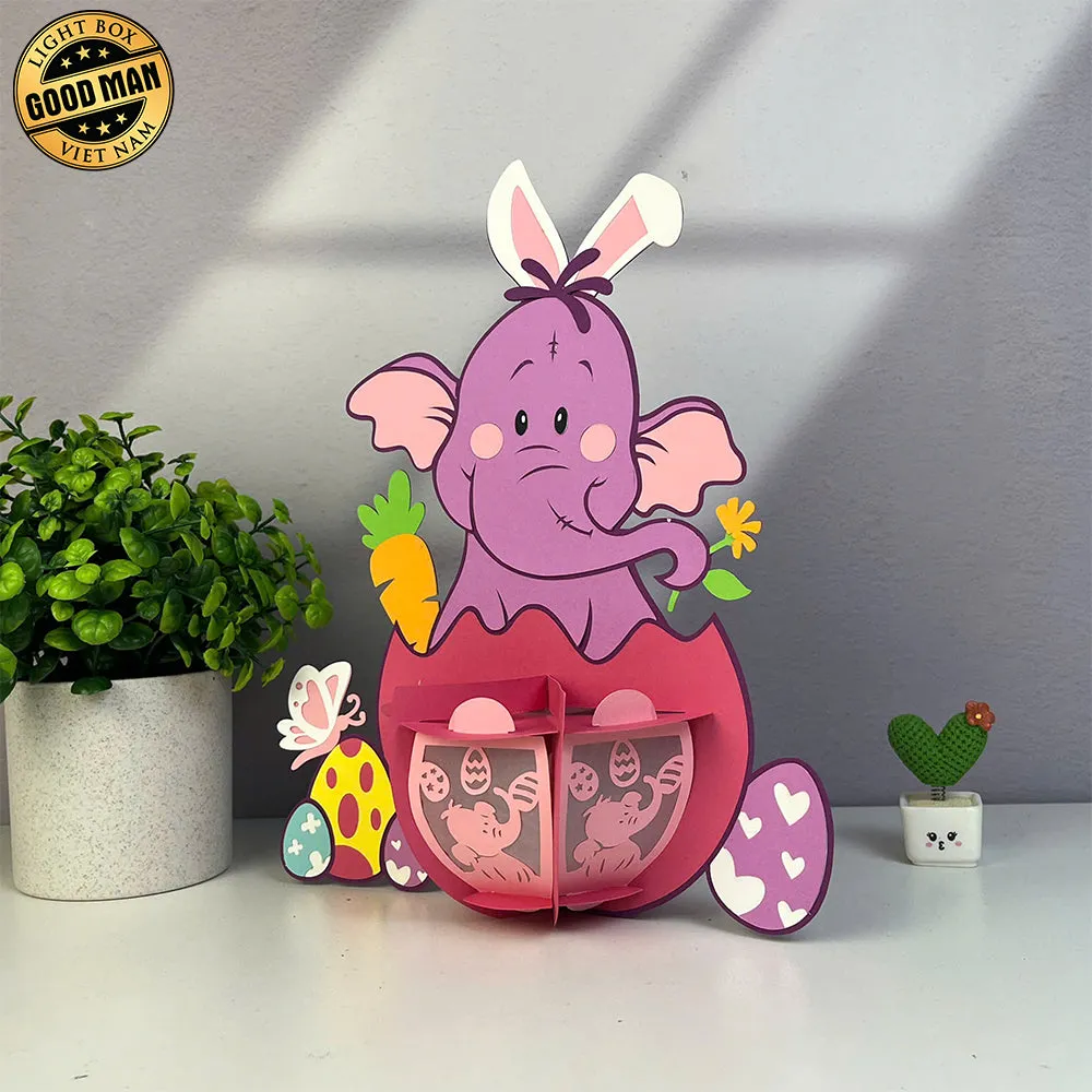 Heffalump Easter - Winnie The Pooh Themed Easter 3D Lantern File - Cricut File - LightBoxGoodMan