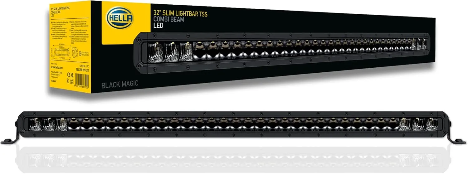 Hella Black Magic Tough 30 Inch Slim LED Lightbar- Performance High Beam Off-Road Light for Pickup Trucks, ATV, SUV, 4x4, Jeep, Tractors / 358197311
