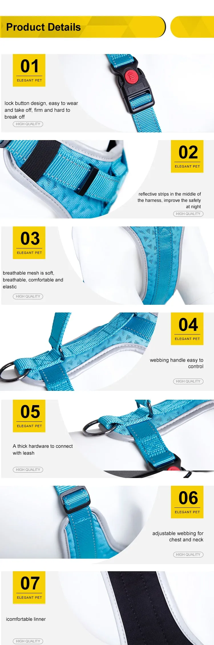 High Quality Adjustable Dog Harness