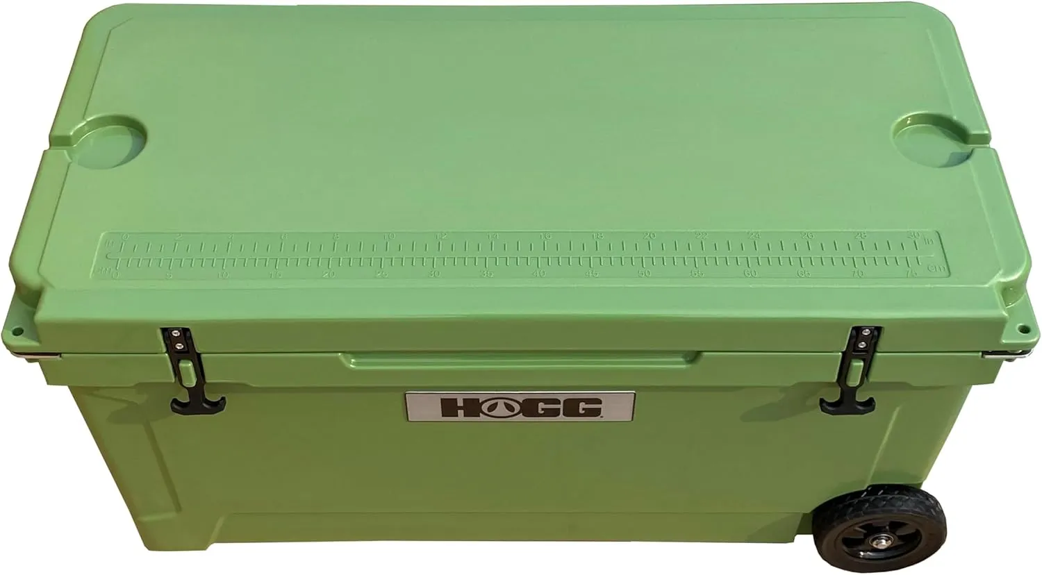 Hogg 65 qt Insulated Cooler with Wheels and Handles, Rolling Ice Chest with Wheels, Rotomolded Wheeled Coolers for Camping, Drinks, Outdoors, 65qt Blue