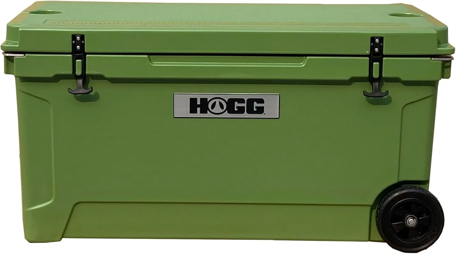 Hogg 65 qt Insulated Cooler with Wheels and Handles, Rolling Ice Chest with Wheels, Rotomolded Wheeled Coolers for Camping, Drinks, Outdoors, 65qt Blue
