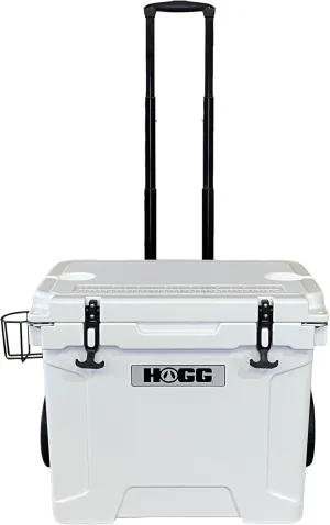 Hogg 65 qt Insulated Cooler with Wheels and Handles, Rolling Ice Chest with Wheels, Rotomolded Wheeled Coolers for Camping, Drinks, Outdoors, 65qt Blue