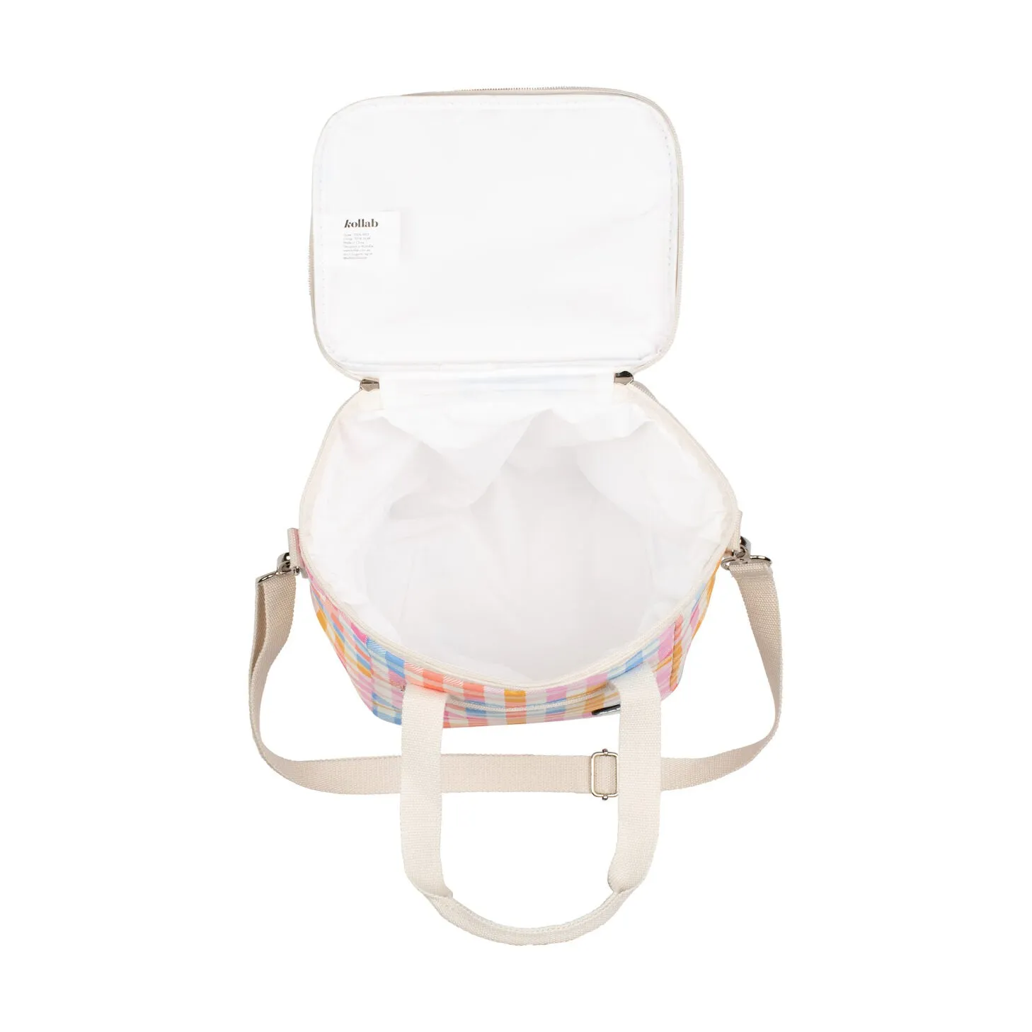Holiday Mini Cooler Rainbow Check