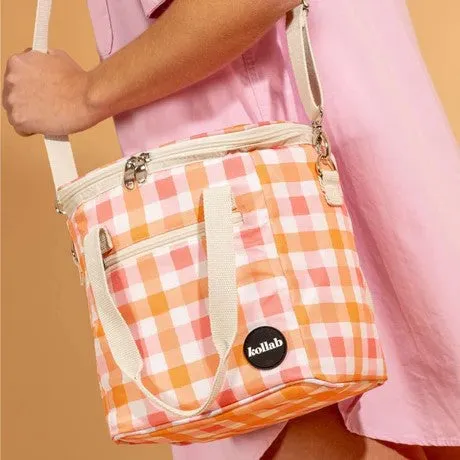 Holiday Mini Cooler | Watermelon Peach Check