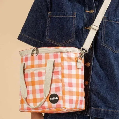 Holiday Mini Cooler | Watermelon Peach Check