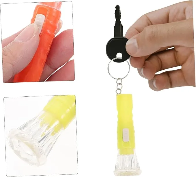 HOMSFOU 10pcs Portable Hand Lamp Pocket Keychain Flashlight Keychain Flashlight Bulk Mini Lantern Keychain Key Fob Small Pocket Keychain Flash Light Small Flashlight Multifunction