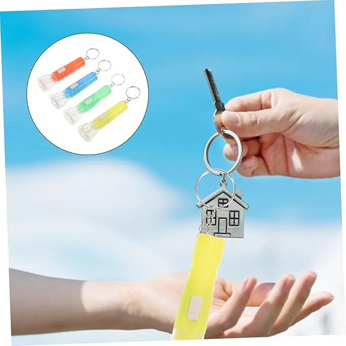 HOMSFOU 10pcs Portable Hand Lamp Pocket Keychain Flashlight Keychain Flashlight Bulk Mini Lantern Keychain Key Fob Small Pocket Keychain Flash Light Small Flashlight Multifunction