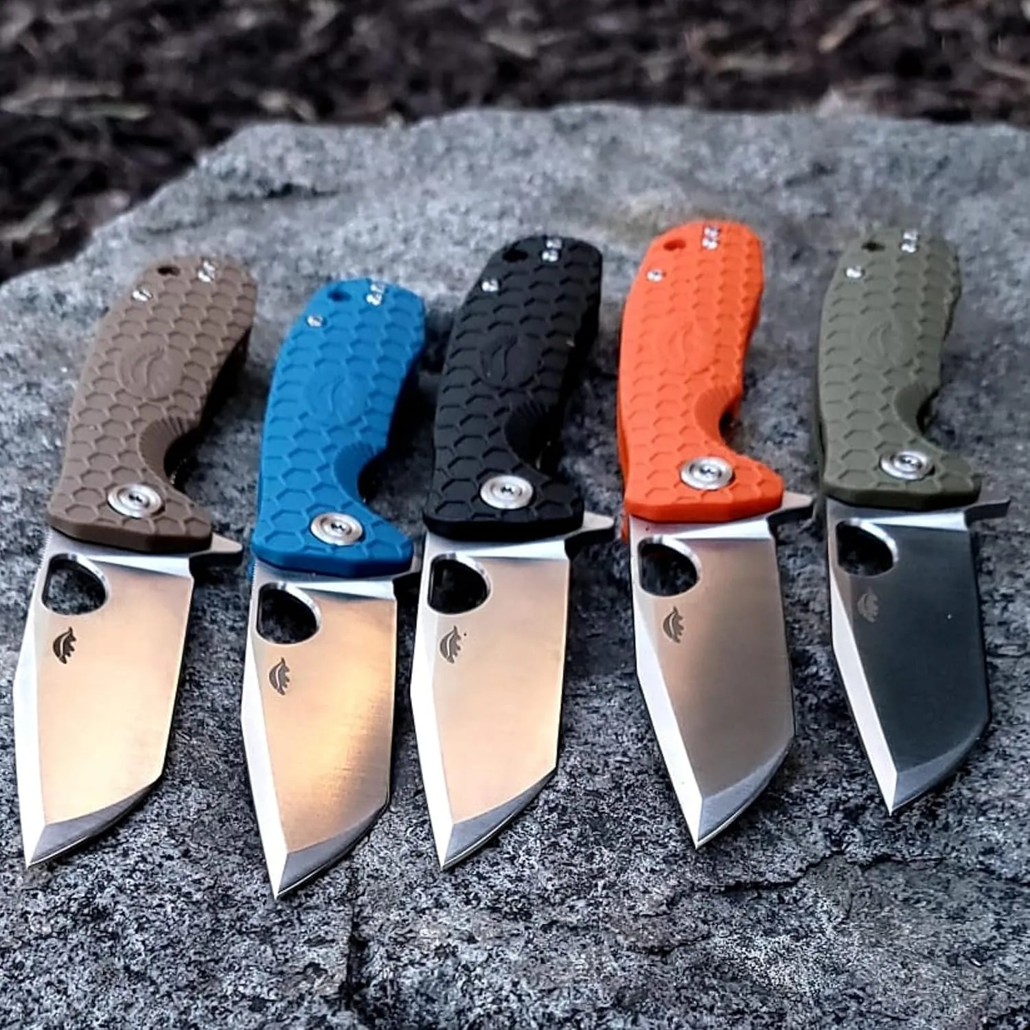 Honey Badger Tanto Pocket Knife 3.63" Steel Blade, Lightweight 3.9oz Folding Utility EDC, Deep Pocket Carry Camping, Fishing Knife with Reversible Pocket Clip - Tanto Large