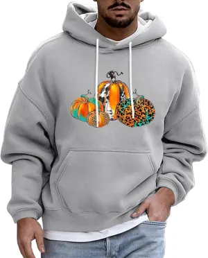 Hoodie Back Fashion Hoodie Printed Pocket Hoodie Jack Lantern Sweatshirt Horror Hoodies For Men Skeleton Skeleton