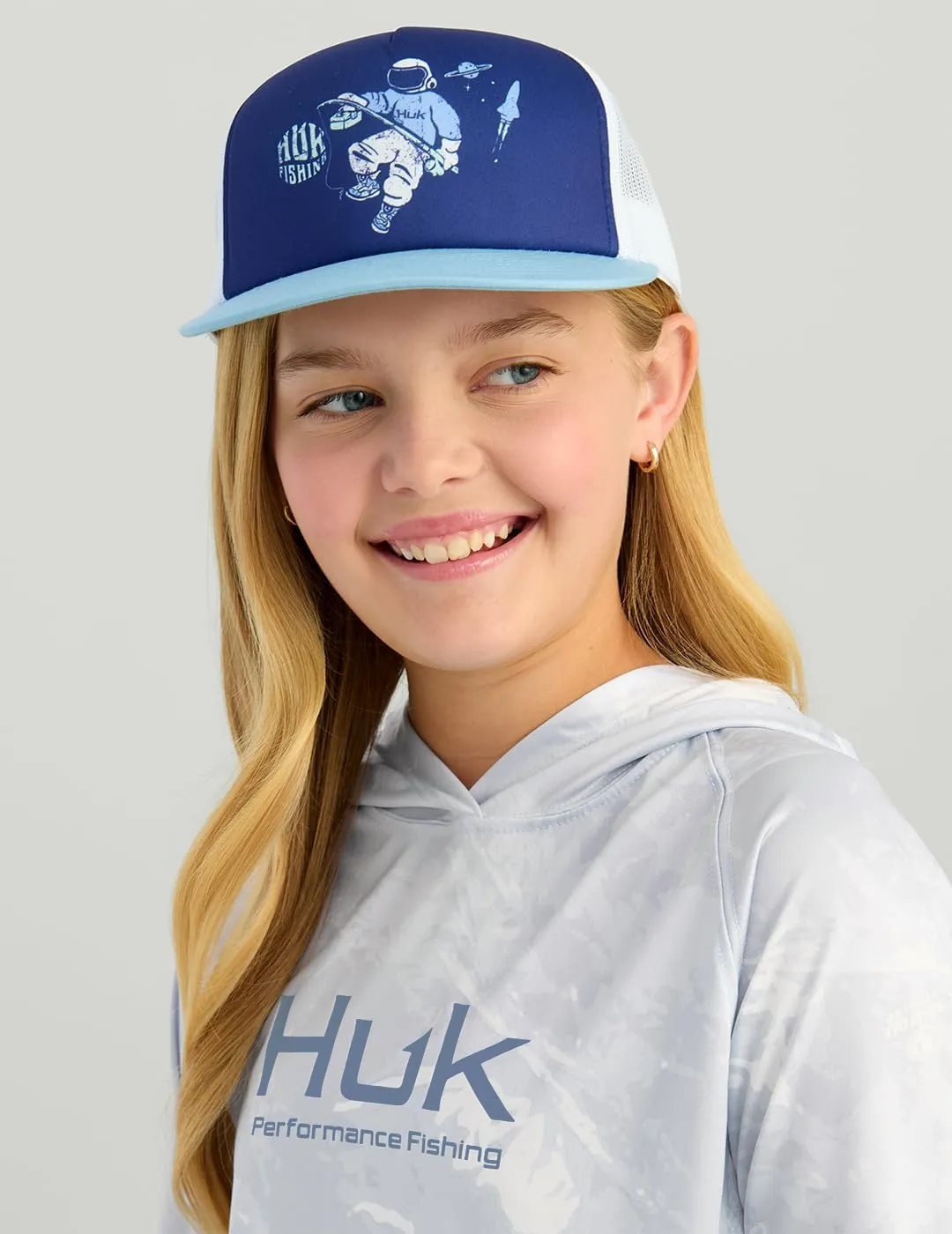 HUK Kids Pursuit Pattern Long Sleeve Shirt, Fishing Shirt for Kids