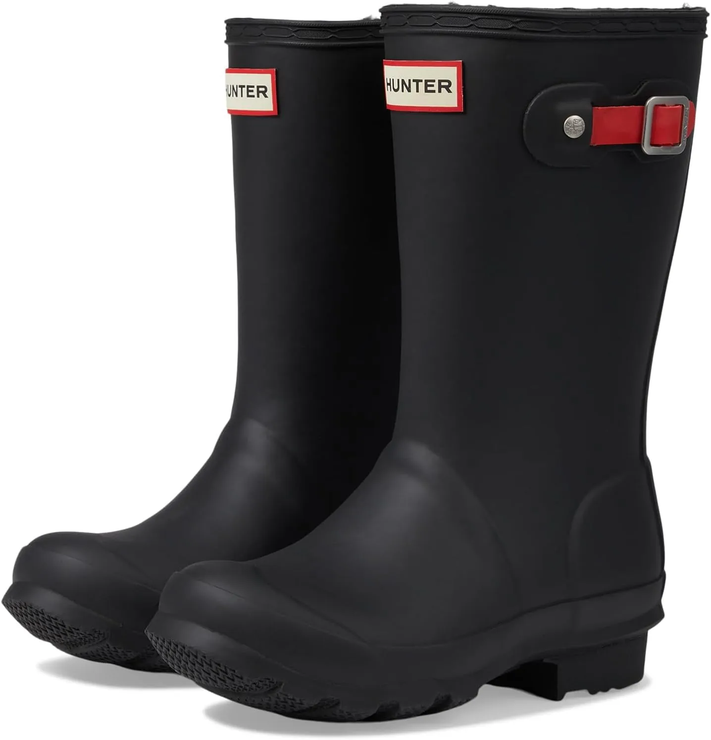 Hunter Girl's Original Insulated Boot (Little Kid/Big Kid) Black/Logo Red/Black 13 Little Kid M