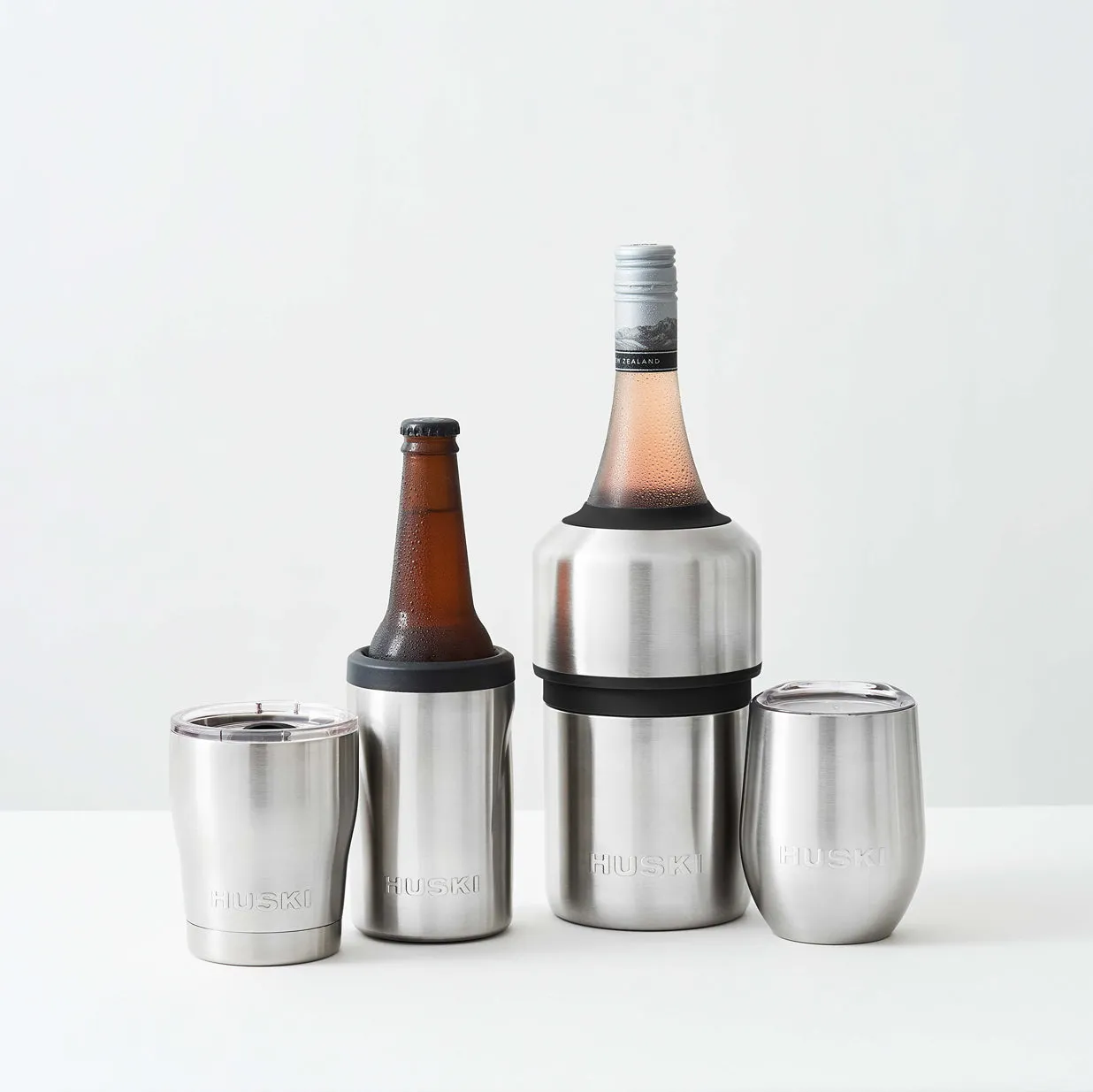 Huski wine tumbler brushed stainless 300ml