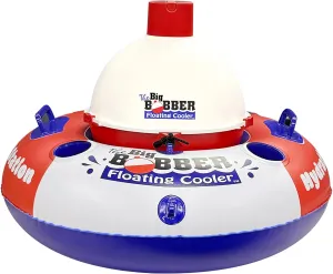 Hydration Station Float and Big Bobber Floating Cooler Bundle, Durable Inner Tube with Cup Holders & Mesh Bottom, Portable Drifter Cooler, Keeps Drinks Cold for Tubing, Boating & Outdoor Fun