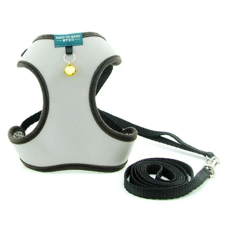 Imitation Leather Cat Harness Vest Leash 7 Color Cat Lead
