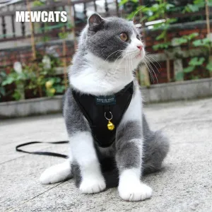 Imitation Leather Cat Harness Vest Leash 7 Color Cat Lead