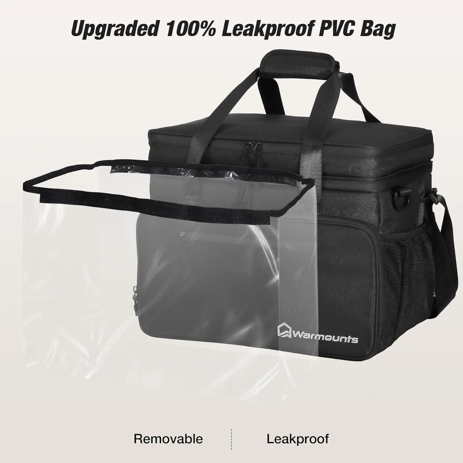 Insulated Cooler Bag 48/75 Cans, Soft Sided Portable Lunch Bag Coolers w/Zippered Top, Leak Proof PVC Interlayer, 5-Layer Insulation Large Ice Chest Bag for Travel, Camping, Beach, Picnic