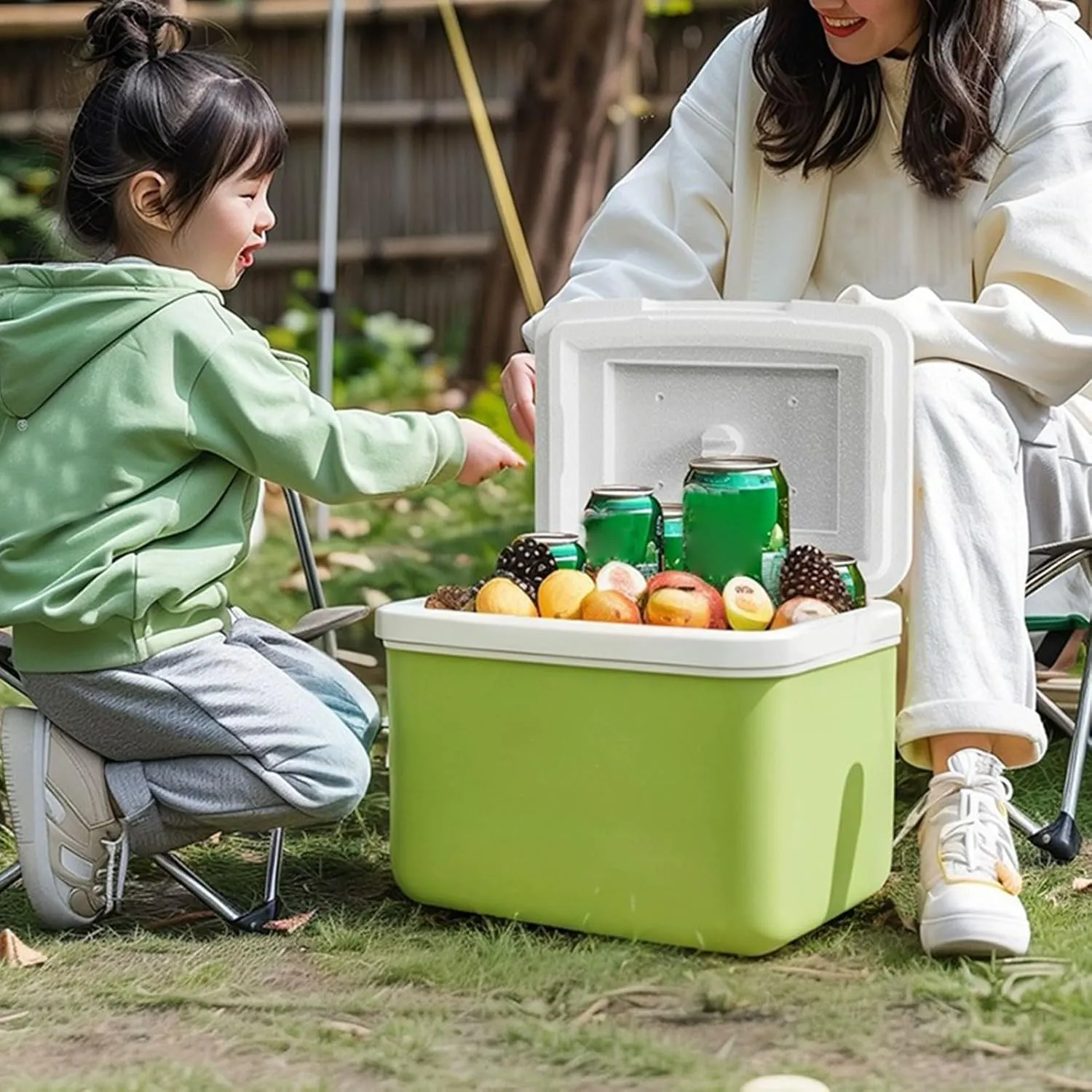 Insulated Cooler - Outdoor Hard Cooler Portable Leakproof,Camp Cooling Chest Travel Lightweight Chiller for Backpacking Climbing Walking