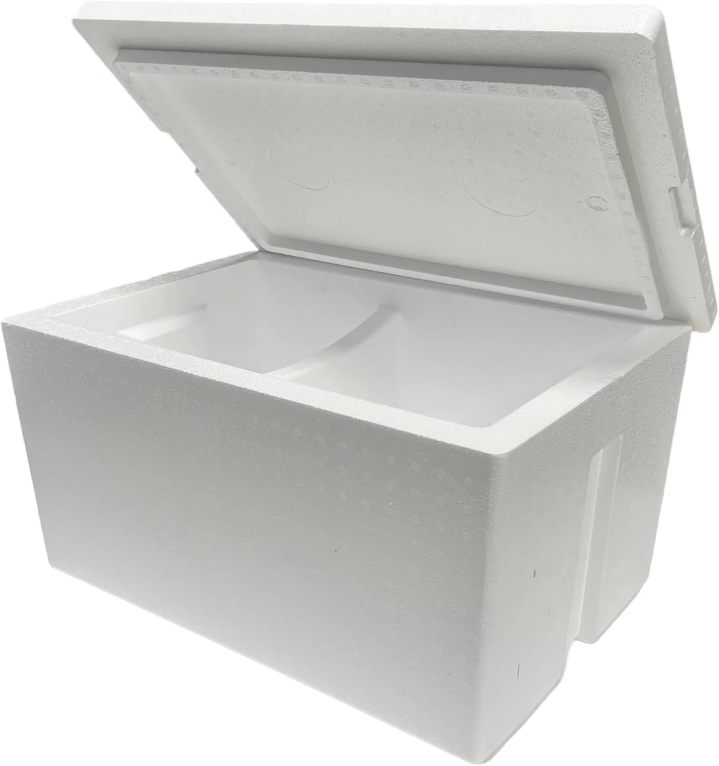 Insulated Cooler, Styrofoam Ice Chest, 47qt, Dual Compartment
