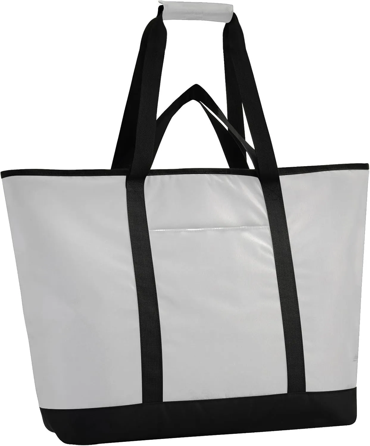 Insulated Cooler Tote Bag Keeps Food Hot or Cold Reusable Shopping Bags for Groceries with Zipper for Beach Travel Picnics