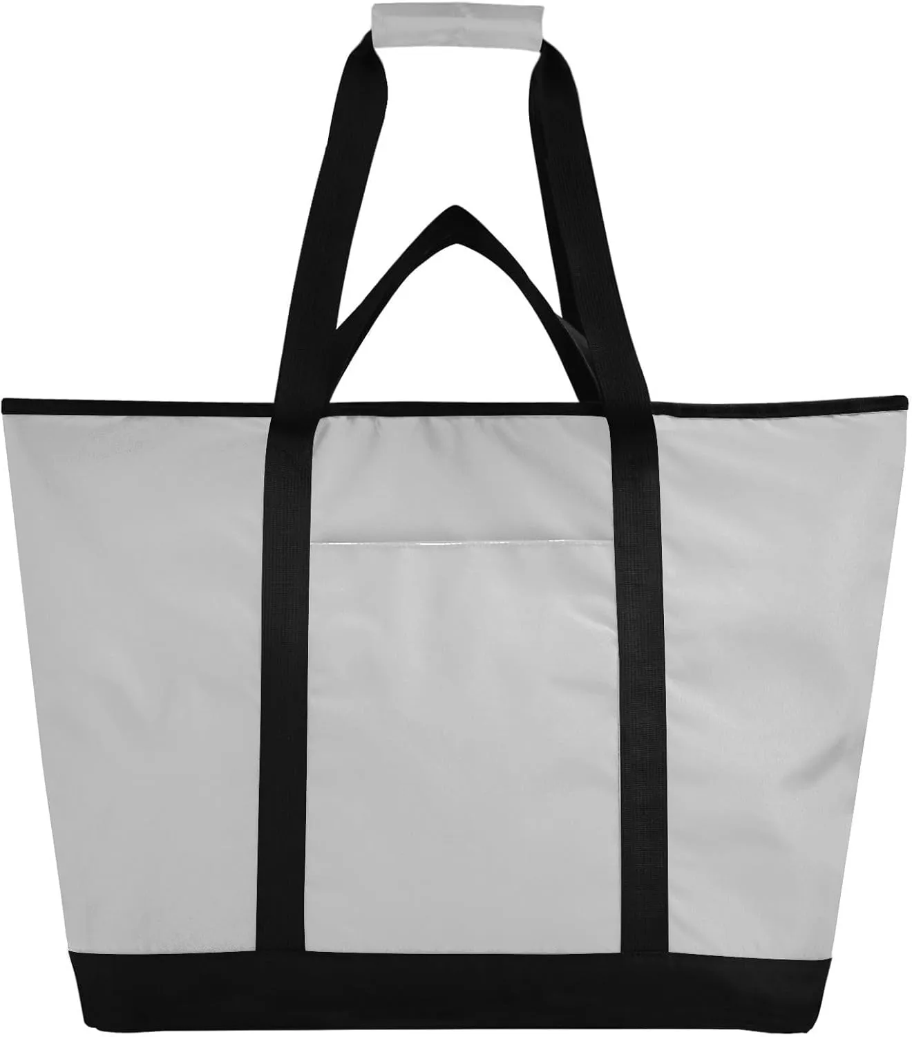 Insulated Cooler Tote Bag Keeps Food Hot or Cold Reusable Shopping Bags for Groceries with Zipper for Beach Travel Picnics