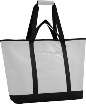 Insulated Cooler Tote Bag Keeps Food Hot or Cold Reusable Shopping Bags for Groceries with Zipper for Beach Travel Picnics