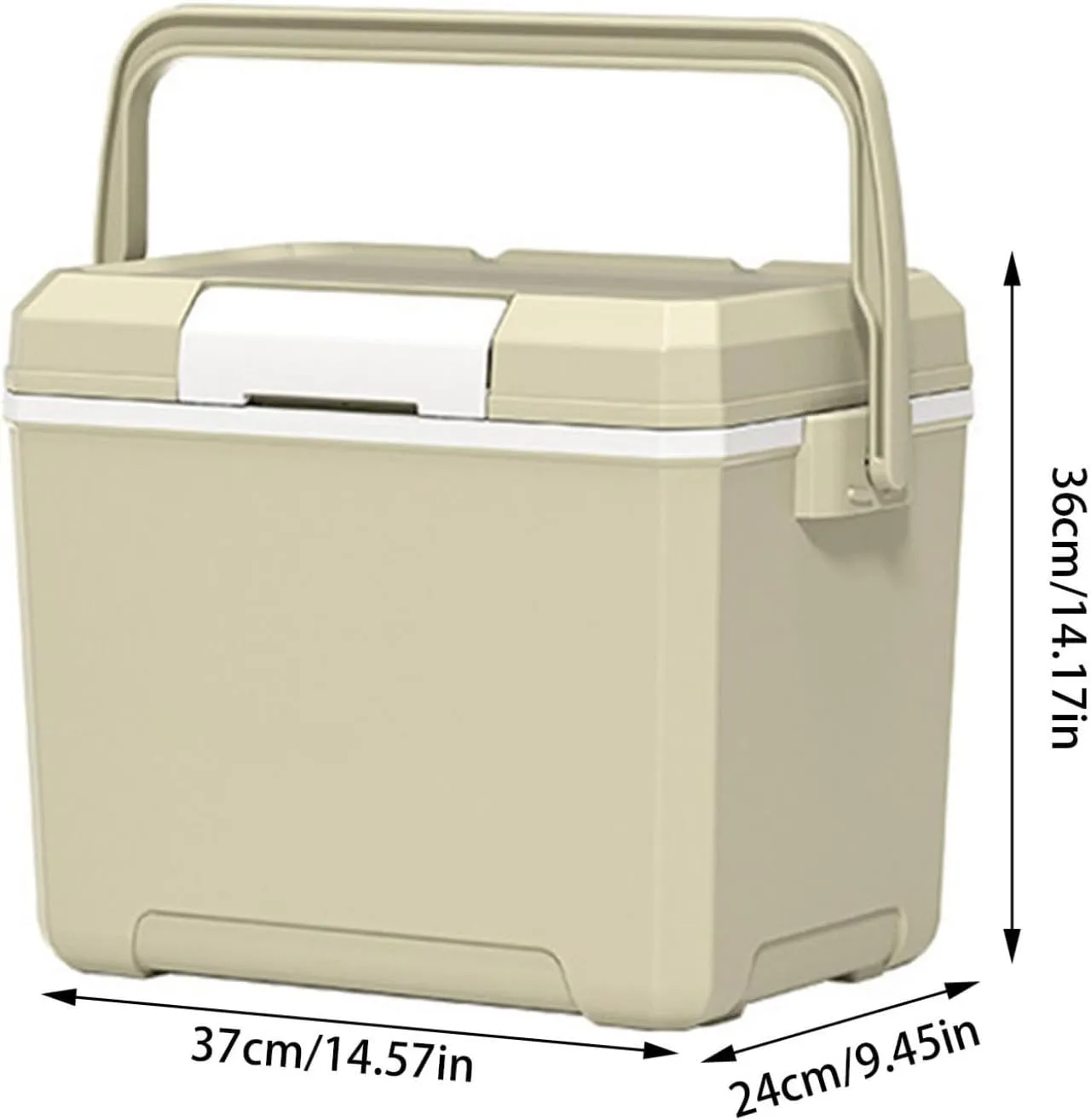 Insulated Portable Camping Coolers, Ice Retention Hard Cooler with Handle, Small Ice Chest Hard Food Storage for Beach, Camping, Sports