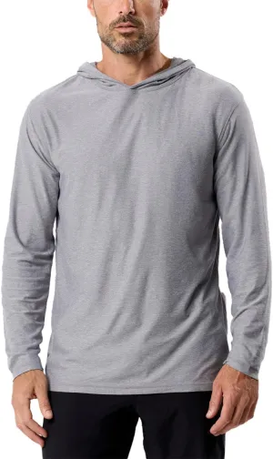 INTO THE AM Long Sleeve Active Hoodie S-4XL Lightweight Workout UPF 30  UV Sun Protection Hooded Fishing Shirts for Men