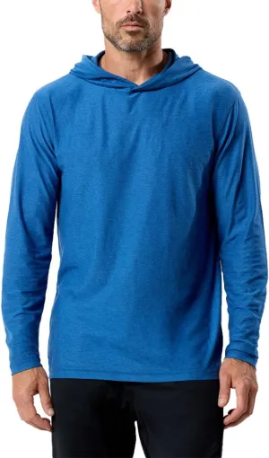 INTO THE AM Long Sleeve Active Hoodie S-4XL Lightweight Workout UPF 30  UV Sun Protection Hooded Fishing Shirts for Men