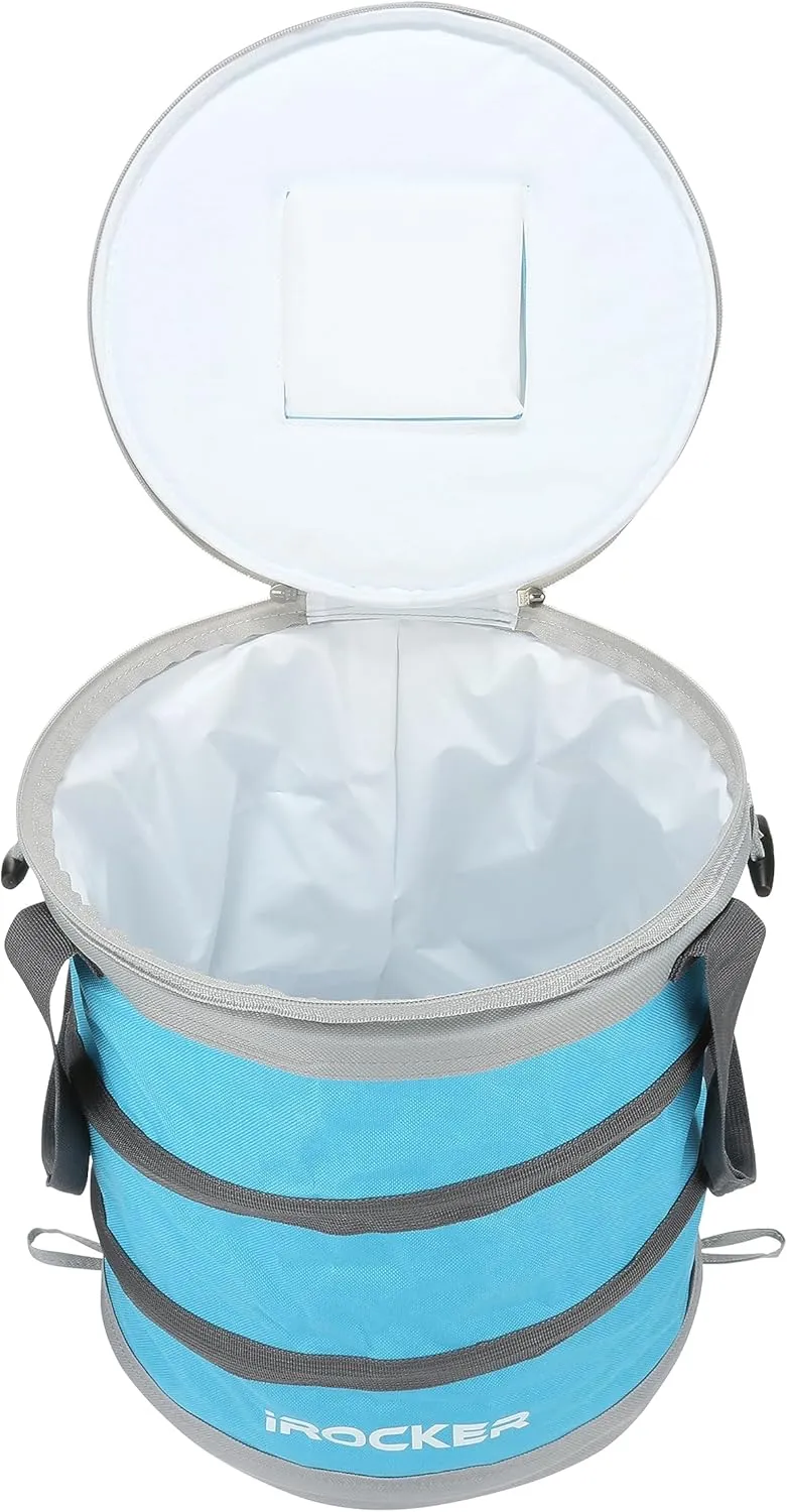 iROCKER Collapsible Pop-Up Cooler: Portable, Lightweight, Insulated Cooler for Paddleboards, Beach, Camping & Outdoor Adventures