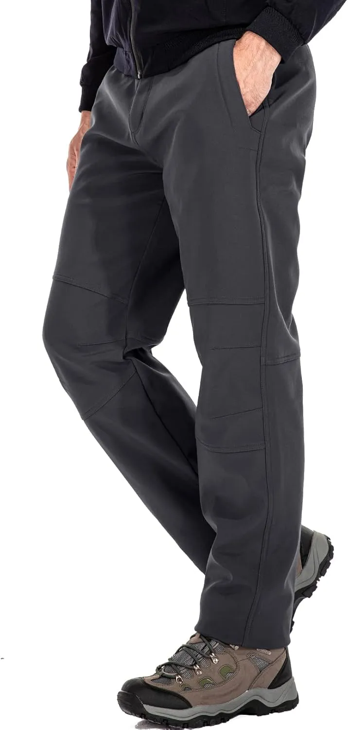 Jessie Kidden Mens Waterproof Hiking Pants Outdoor Snow Ski Fishing Fleece Lined Insulated Winter Pants