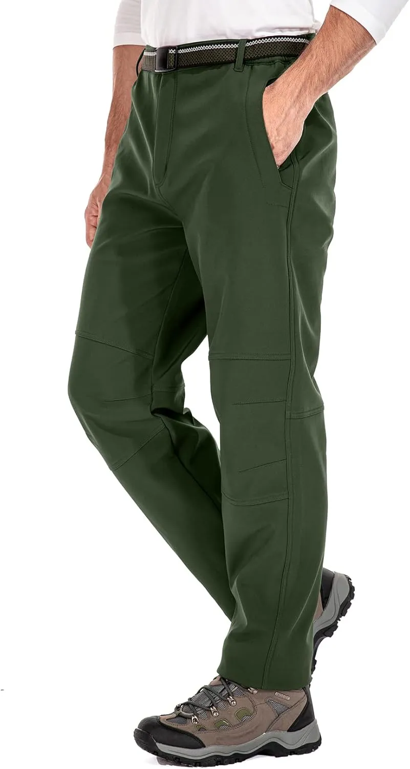 Jessie Kidden Mens Waterproof Hiking Pants Outdoor Snow Ski Fishing Fleece Lined Insulated Winter Pants