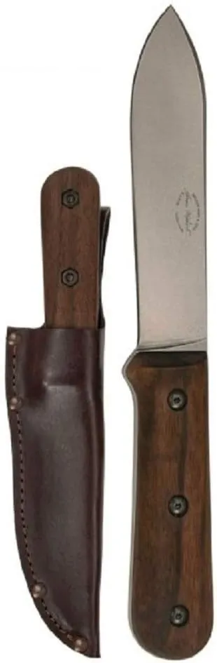 KA-BAR Becker Kephart Fixed 5.1 in Blade Walnut Handle, Brown BK62 Overall Length: 9.688", Carbon Steel