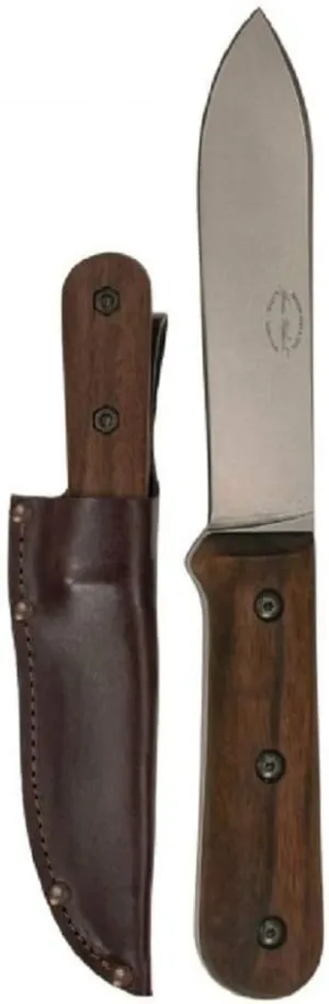 KA-BAR Becker Kephart Fixed 5.1 in Blade Walnut Handle, Brown BK62 Overall Length: 9.688", Carbon Steel